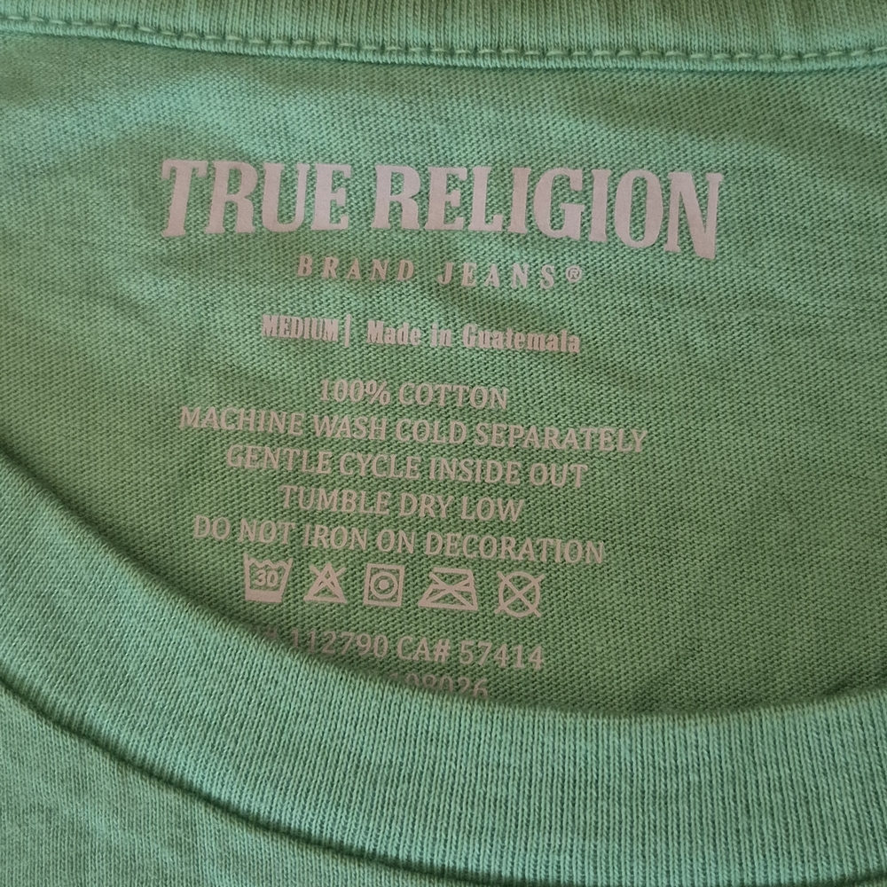 True Religion Green Cotton Tee - Picture 2 of 3